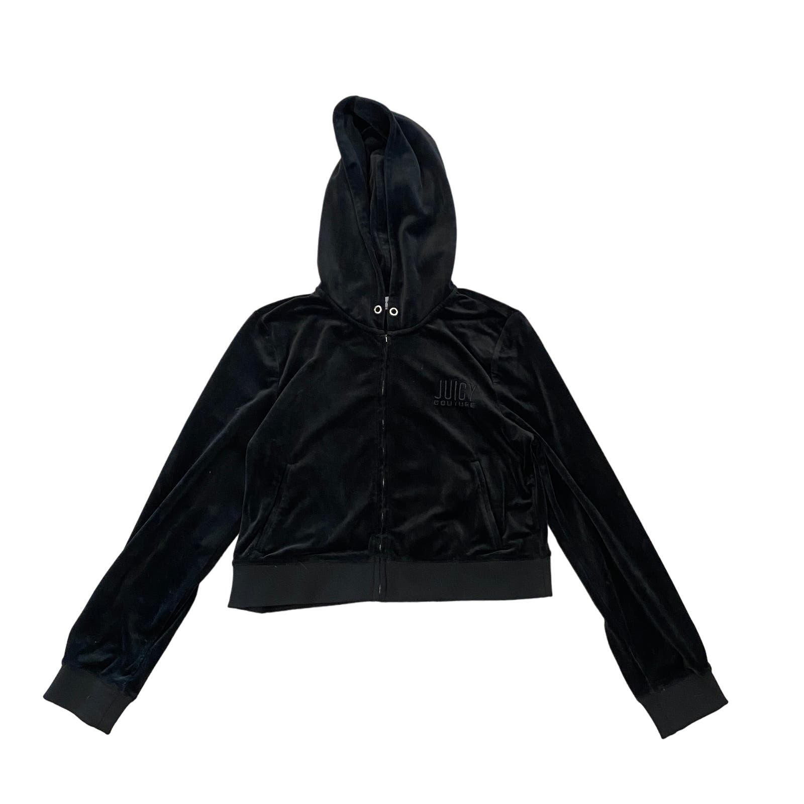 Juicy Couture Velour Track Jacket Hoodie Women's Xl Y2k